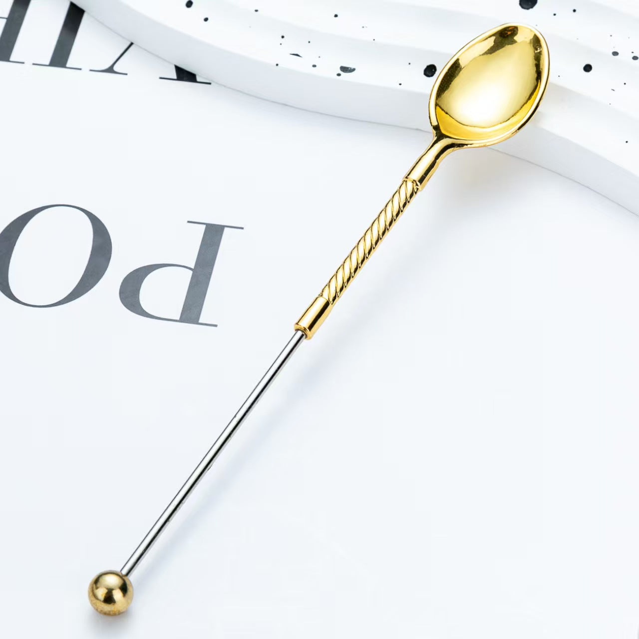 DIY Beaded Long-Handled Coffee Spoon
